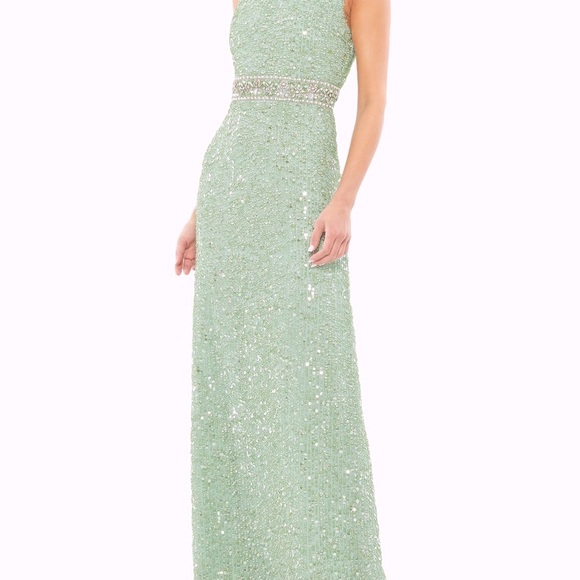 Mac Duggal long cocktail wedding guest dress - Picture 4 of 6